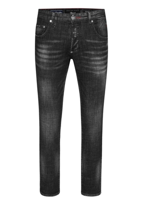 Philipp Plein Hexagon-appliqué jeans - Black