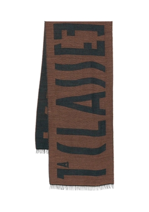 ALVIERO MARTINI 1° CLASSE logo-detail scarf - Brown