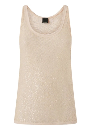 PINKO sequinned tank top - Neutrals