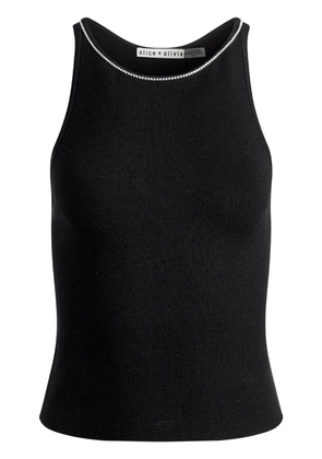alice + olivia Allen rhinestone-embellished tank top - Black