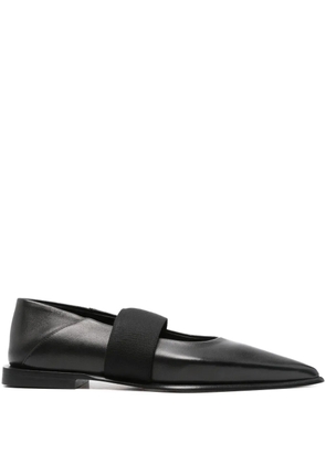 Sportmax leather ballet flats - Black