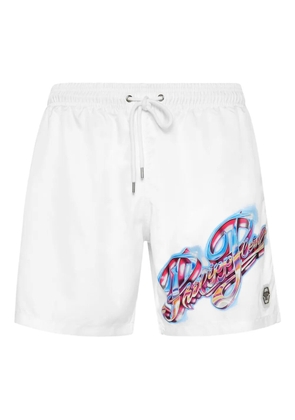 Philipp Plein Boxer swim shorts - White