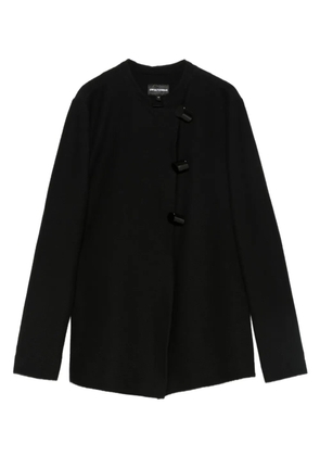 Emporio Armani asymmetric-fastening jacket - Black