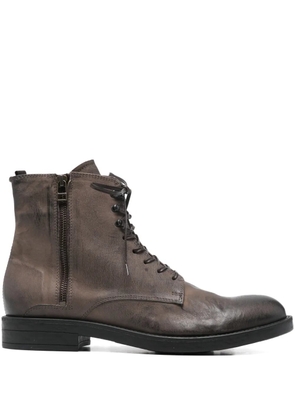 LeQarant zip leather boots - Brown