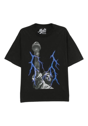Melt graphic-print T-shirt - Black