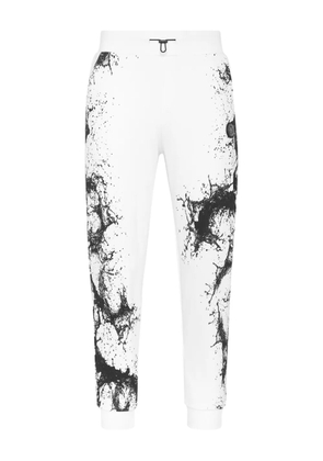 Plein Sport splash-print jogger trousers - White