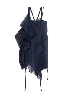 Yohji Yamamoto layered mini dress - Blue