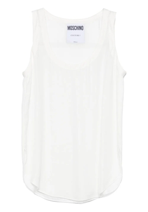 Moschino logo-embroidered tank top - White