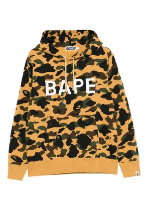 A BATHING APE® camo-print cotton hoodie - Yellow