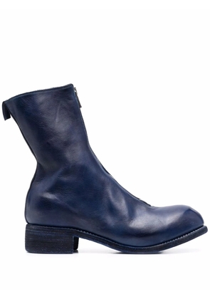 Guidi front-zip round-toe boots - Blue