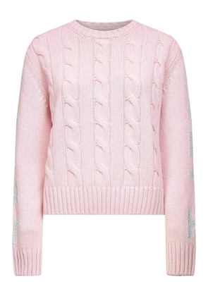 MC2 Saint Barth long-sleeve cable-knit sweater - Pink