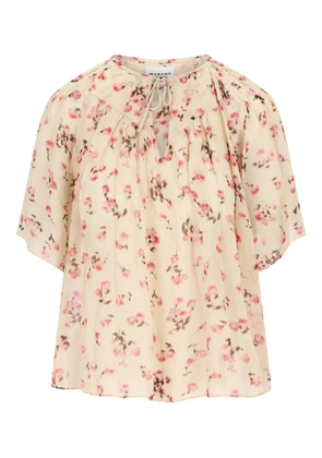 ISABEL MARANT floral tie blouse - Neutrals
