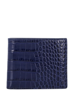 TOM FORD crocodile-effect bifold wallet - Blue