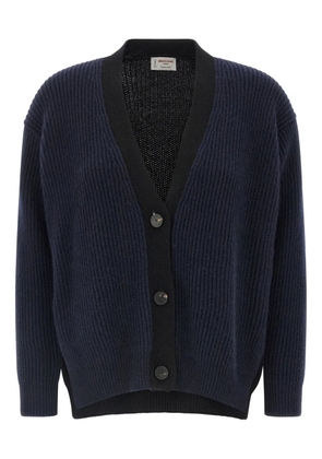 Alberto Biani ribbed two-tone cardigan - Blue