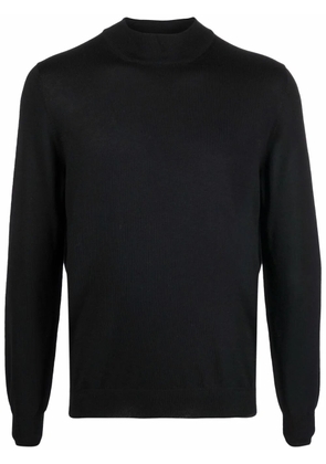 Fileria fine-knit mock neck jumper - Black