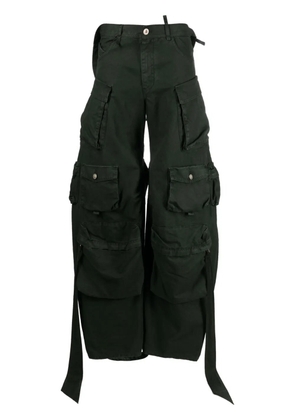 The Attico Fern low-rise cargo pants - Green