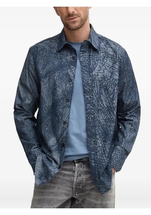 G-Star RAW abstract-print long-sleeve shirt - Blue