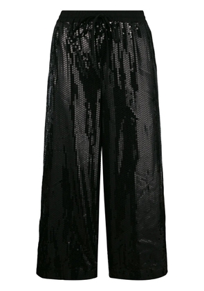 P.A.R.O.S.H. cropped drawstring trousers - Black