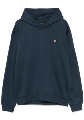 Billionaire logo-appliqué hoodie - Blue