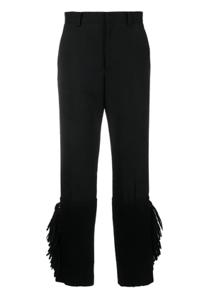 Undercover frayed-trim cropped trousers - Black