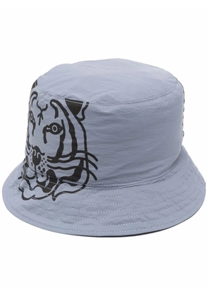 Kenzo Tiger logo-print bucket hat - Blue
