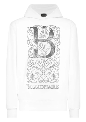Billionaire logo-print hoodie - White