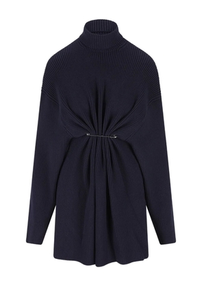 Balenciaga Safety Pin knitted mini dress - Blue