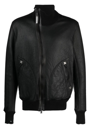Isaac Sellam Experience off-centre leather bomber jacket - Black