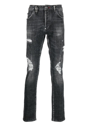 Philipp Plein straight-leg ripped jeans - Grey