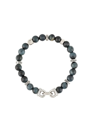 Ferragamo semi-precious stone and Gancini bracelet - Black