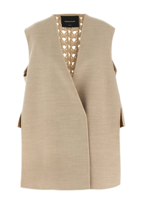 Fabiana Filippi knitted-panel wool vest - Neutrals