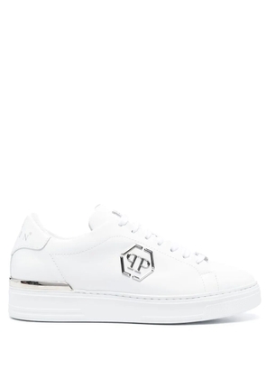 Philipp Plein Hexagon low-top leather sneakers - White