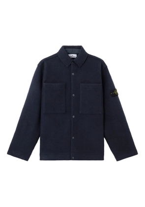 Stone Island virgin-wool shirt jacket - Blue