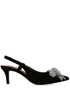 Kurt Geiger London Belgravia velvet slingback pumps - Black