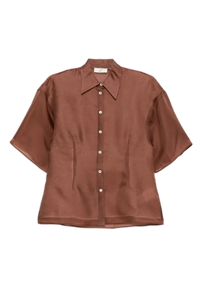 BITE Studios Verse short-sleeved buttoned shirt - Brown