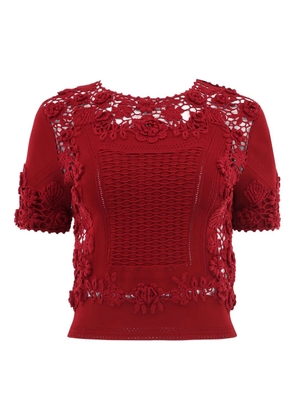 Ulla Johnson Stella crochet-lace top - Red
