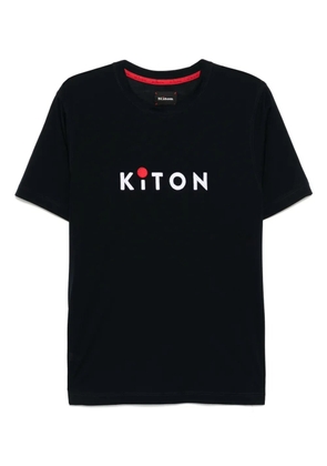 Kiton embroidered T-shirt - Blue