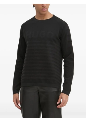 HUGO logo-detail sweater - Black