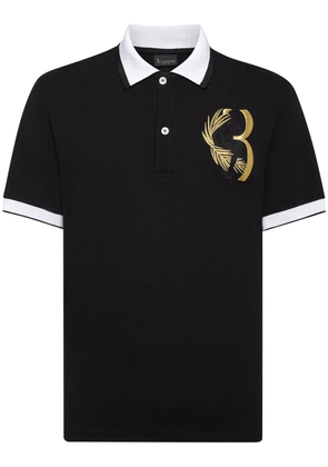 Billionaire logo-embroidered cotton polo shirt - Black