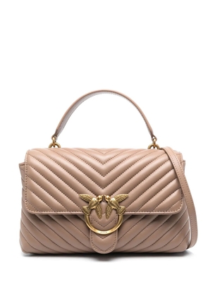 PINKO Love quilted shoulder bag - Neutrals