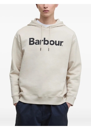 Barbour logo-print cotton hoodie - Neutrals