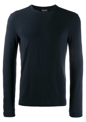 Giorgio Armani jersey sweatshirt - Blue