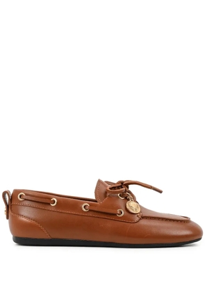 Karl Lagerfeld leather lace-up shoes - Brown