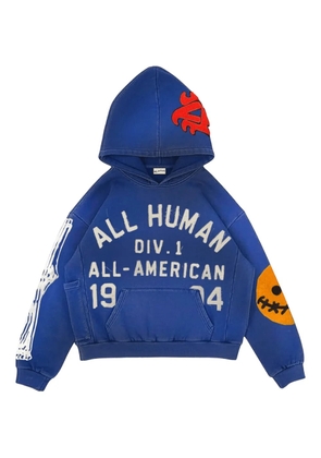 ALL HUMAN El Perro graphic hoodie - Blue