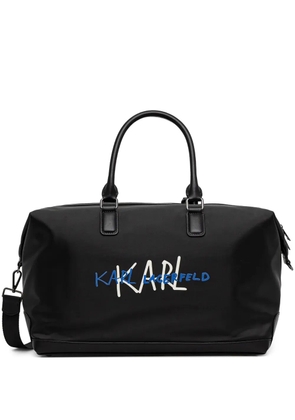 Karl Lagerfeld logo-print holdall bag - Black