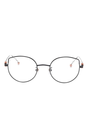Megane and Me Norah round-frame glasses - Black