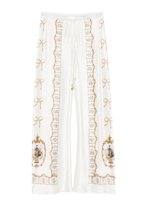Camilla Dressing Room Drama floral-print bow trousers - Neutrals