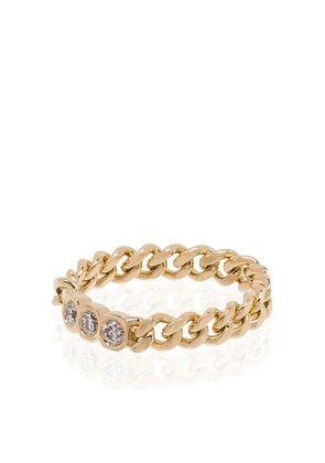 SHAY 18K yellow gold diamond chain-link ring