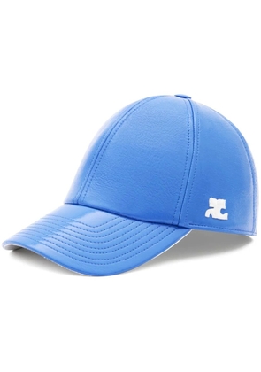 Courrèges logo-patch baseball cap - Blue