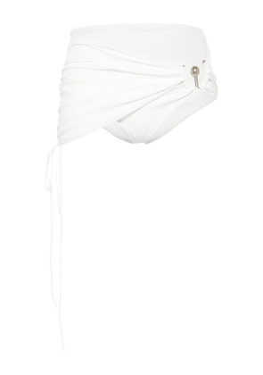 Christopher Esber ruched orbit bikini skirt - White